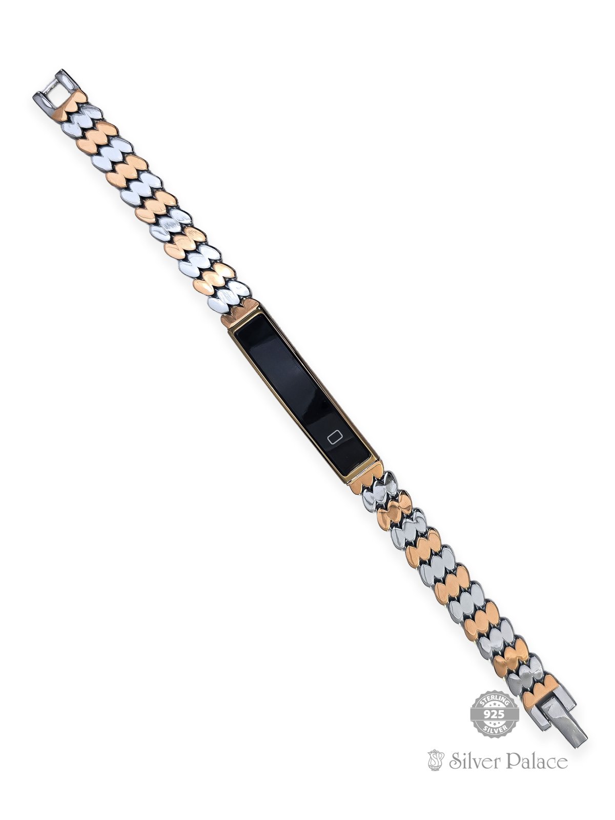 925 STERLING SILVER 2-TONE SMART BRACELET FOR DAILY USE