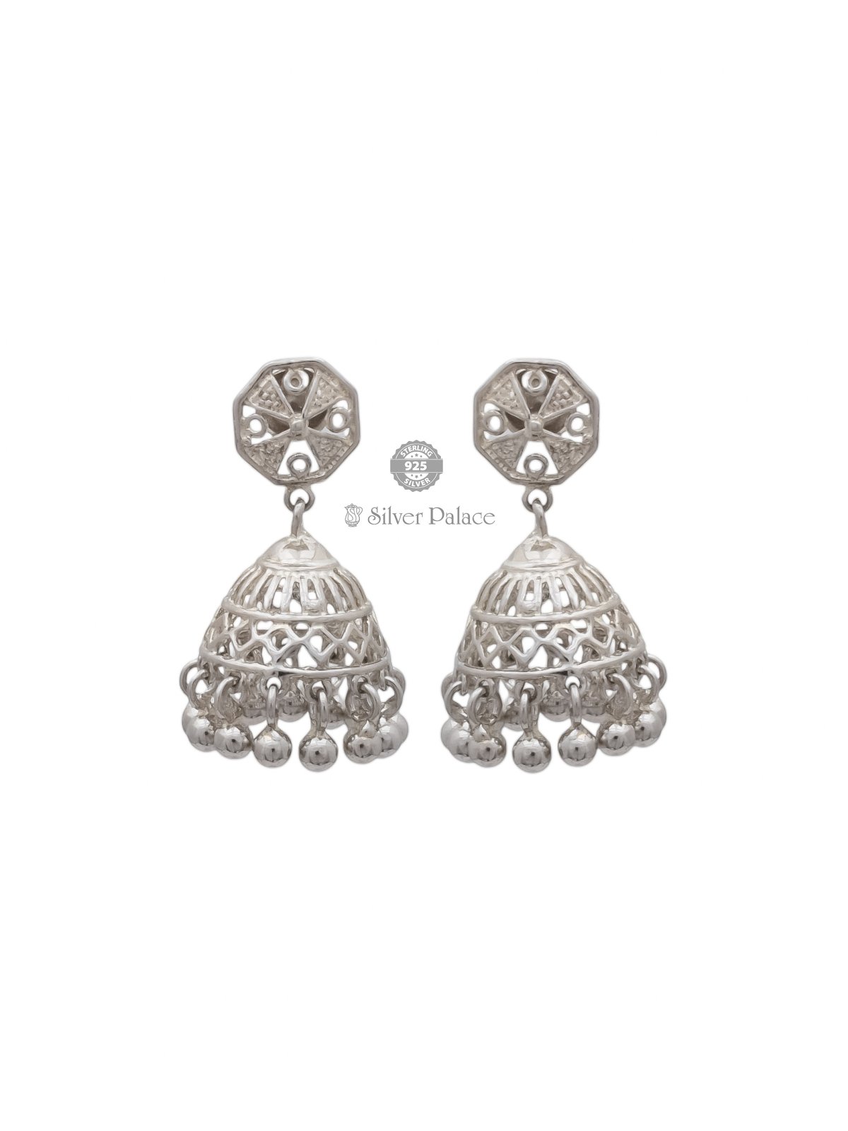 925 STERLING SILVER BEADS HANGING JHUMKA FOR GIRLS MAUVE COLLECTION 