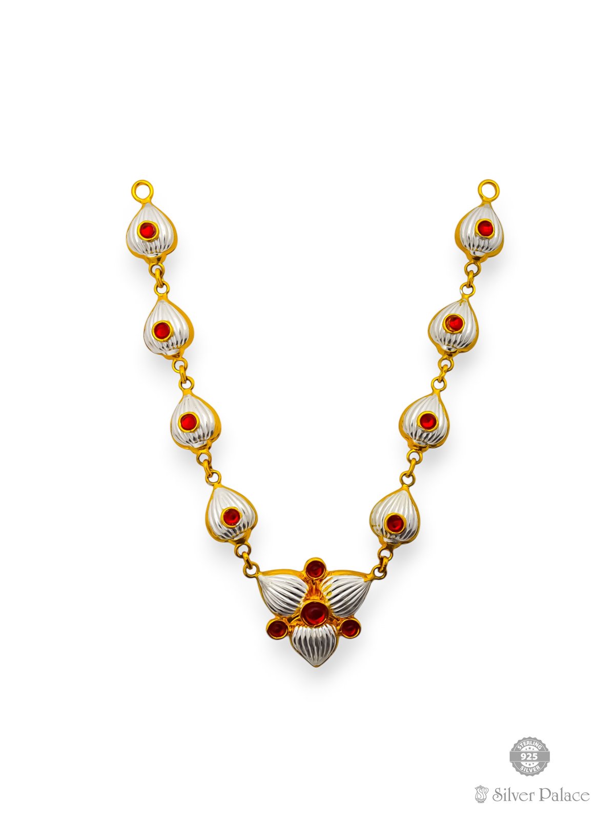 925 SILVER GOLD POLISHED KOLUKATTAI GARLAND FOR THIS GANESH CHADHURTHI 