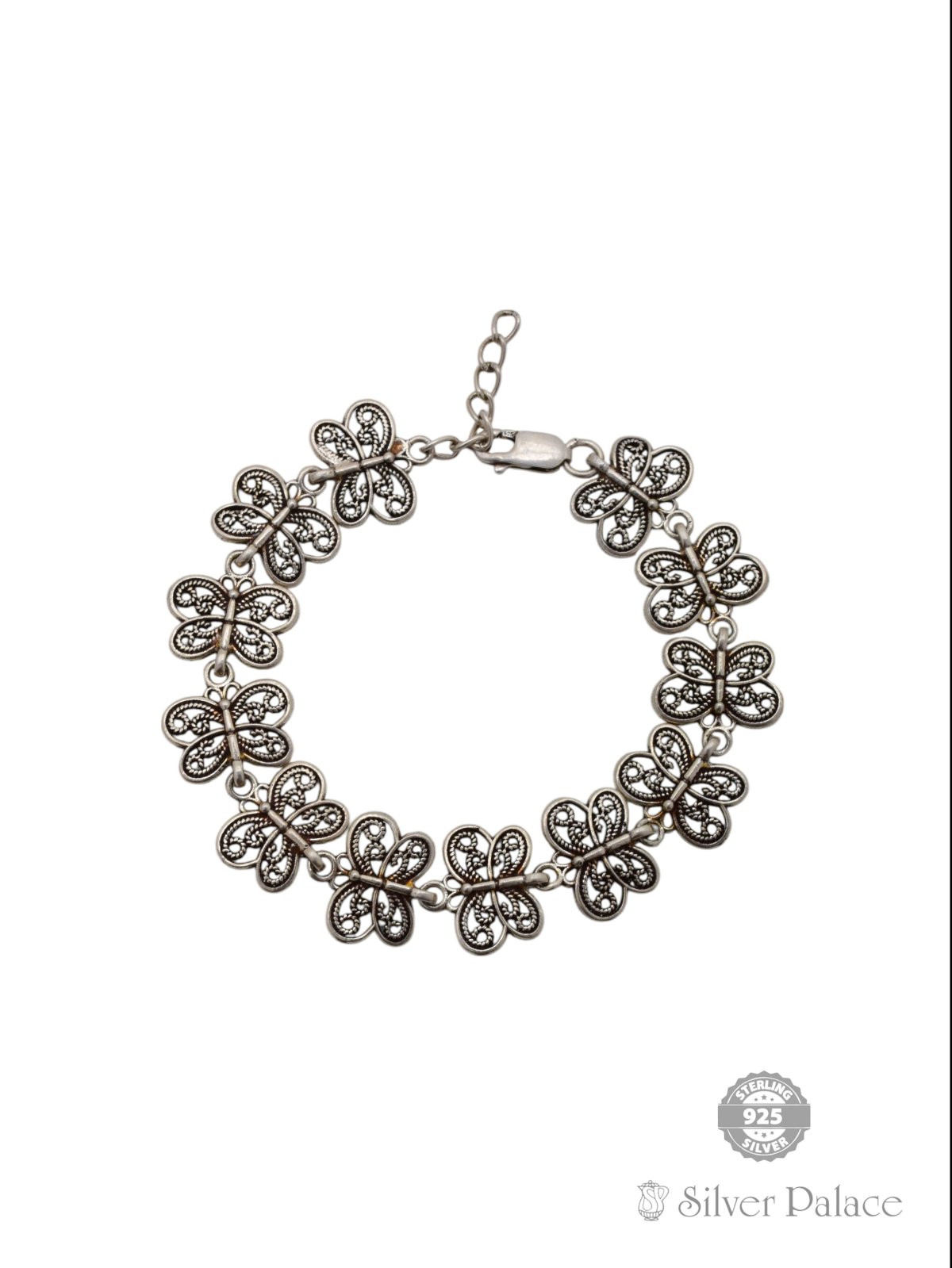 925 OXIDISED SILVER BUTTER FLY DESIGN BRACELET FOR GIRLS BHAVA COLLECTION 