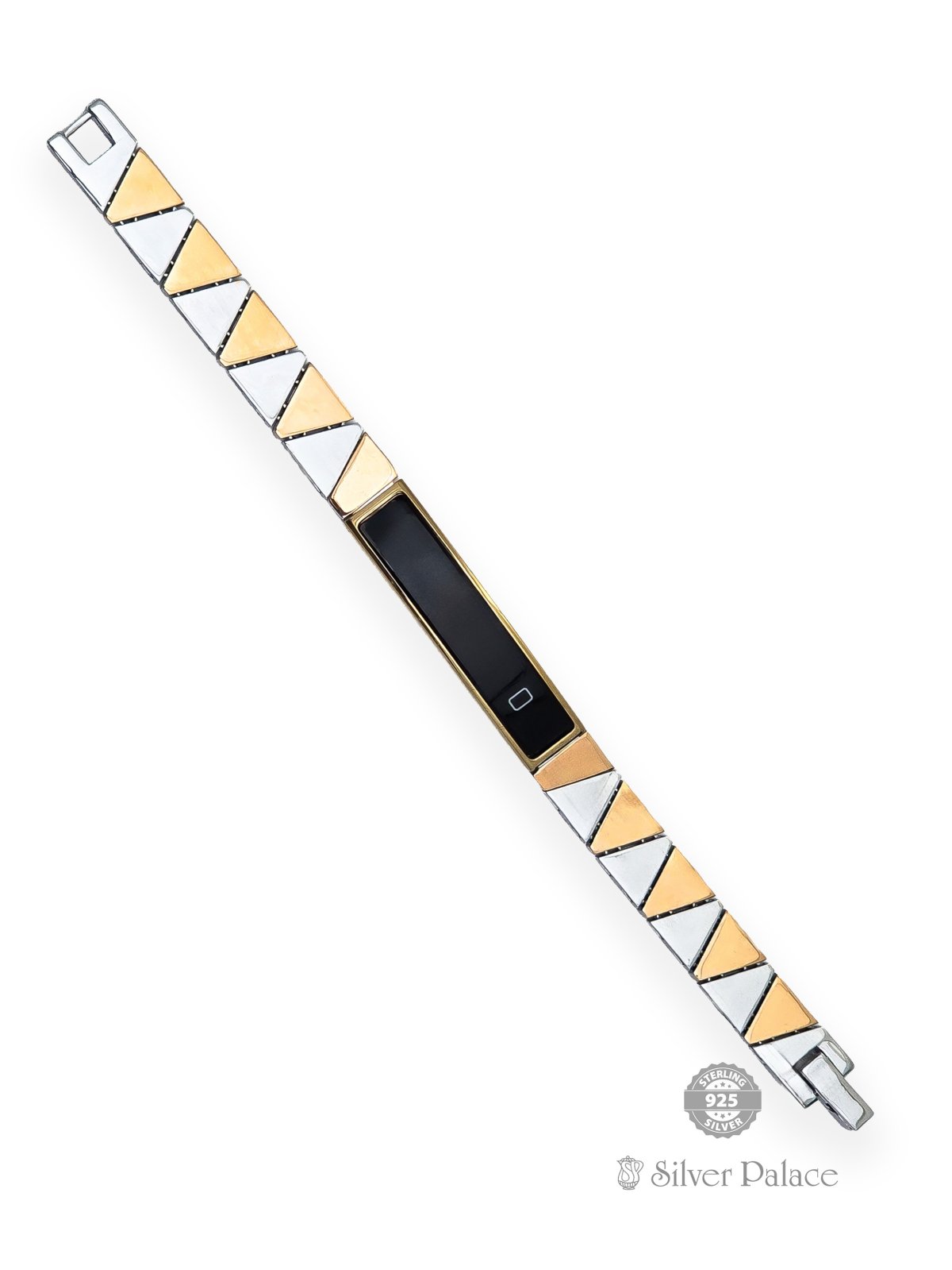 925 STERLING SILVER 2-TONE UNISEX SMART BRACELET 