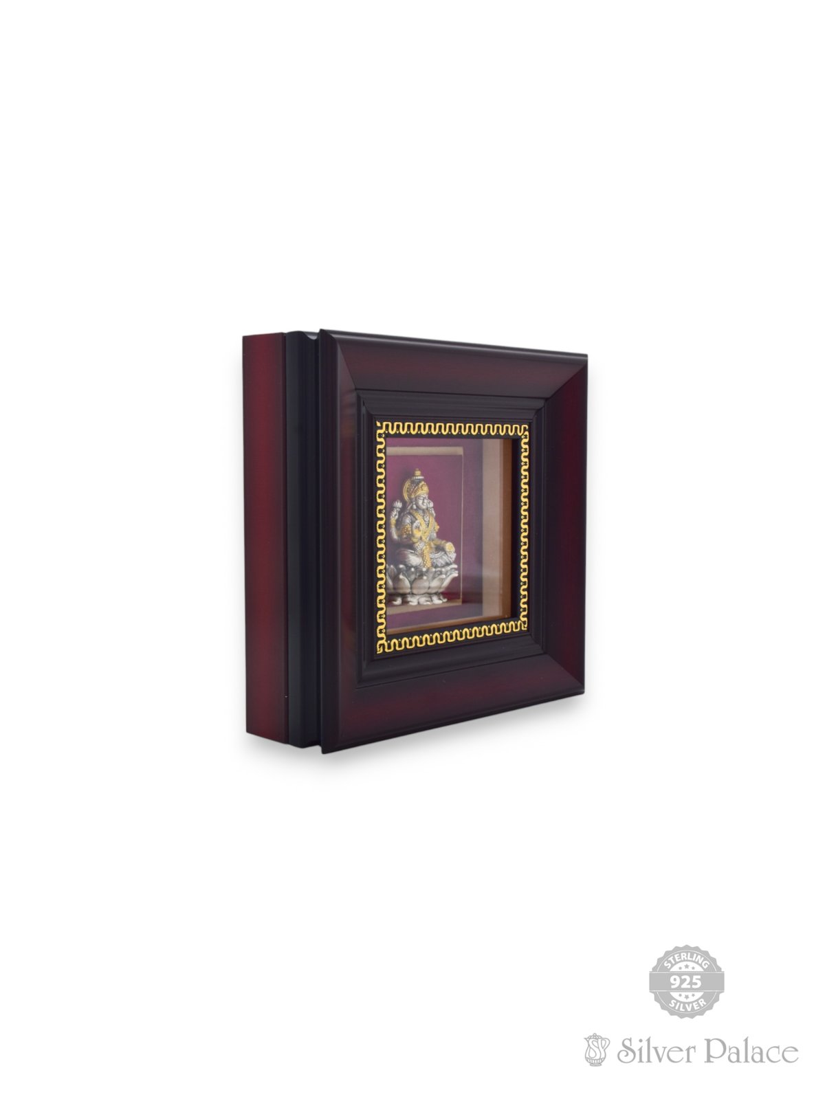 925 Silver Gold Polished Lakshmi Idol Photo Frame For Pooja Room ...