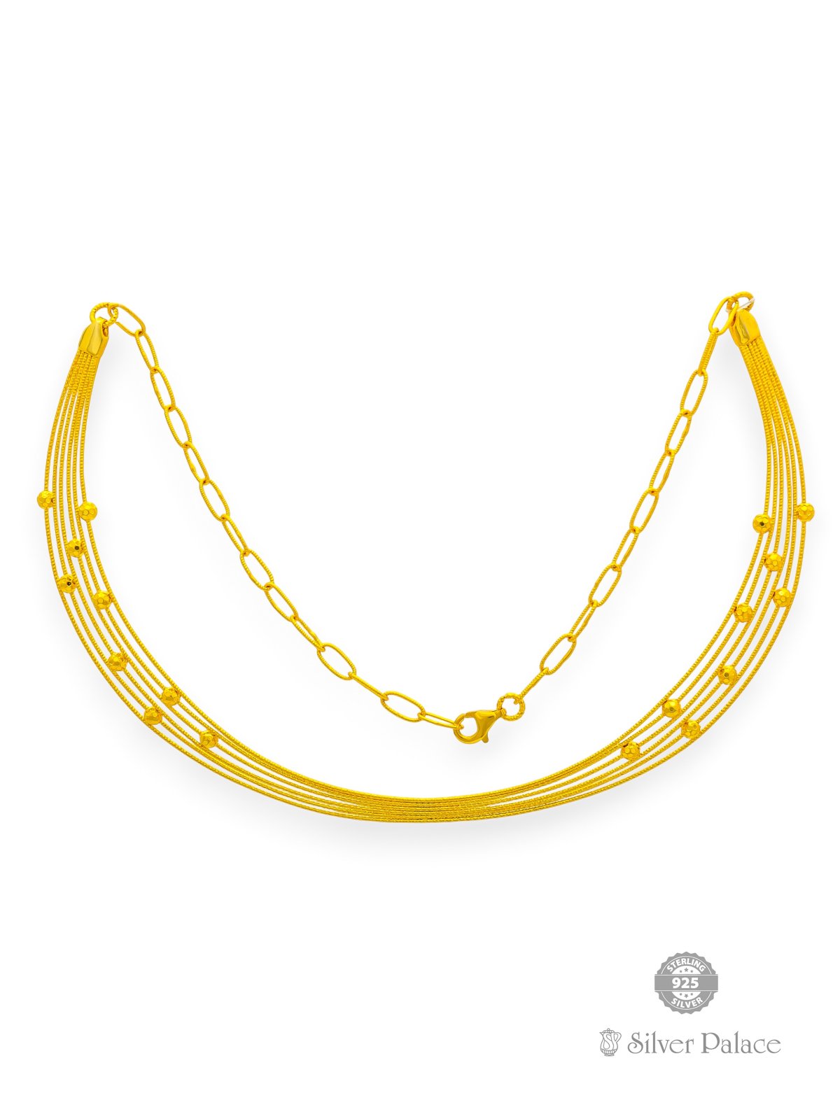 925 SILVER GOLD POLISHED STYLISH CHAIN FOR GIRLS ANITE COLLECTION 