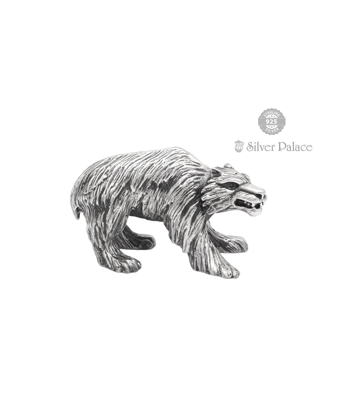 92.5 OXIDIZED SILVER AVIDA COLLECTION BEAR IDOLS FOR KIDS GIFT