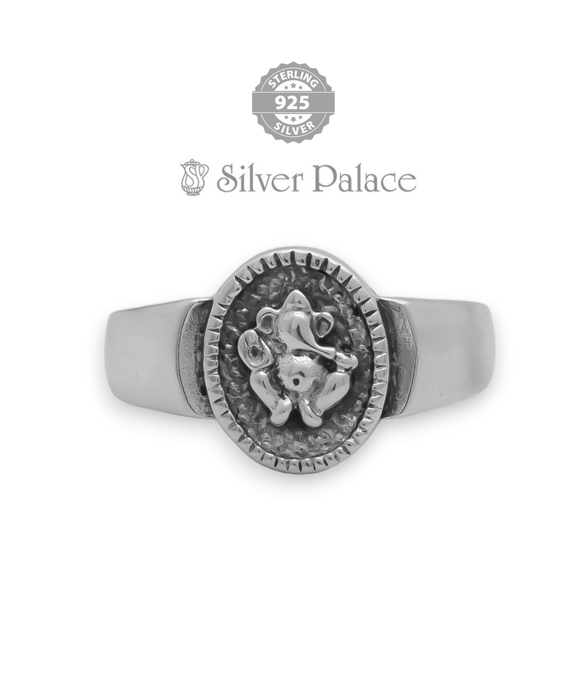 OXIDIZED PURE SILVER Divine Collection RING For Boys 