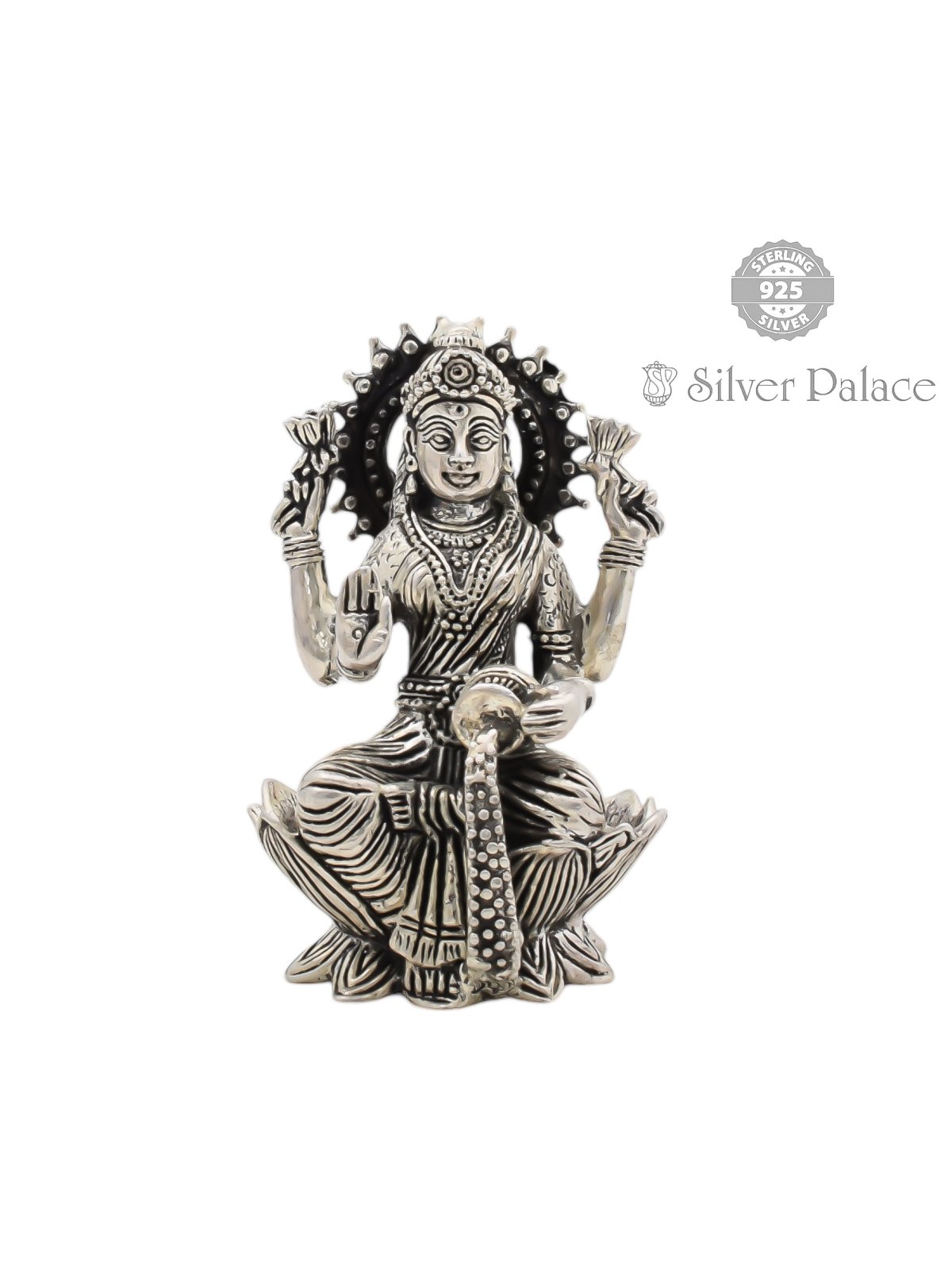 925 PURE SILVER MAHA LAKSHMI IDOL FOR GIFT 