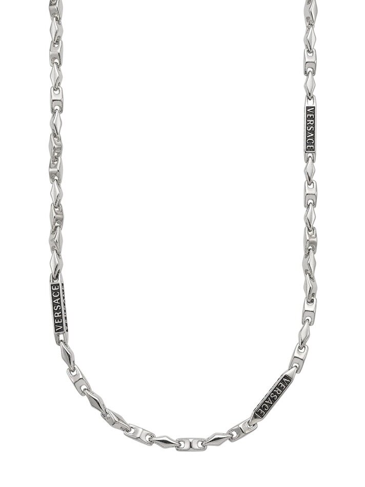 925 OXIDISED SILVER SQUARE DESIGN WITH VERSACE CHAIN FOR MEN MAAN COLLECTION