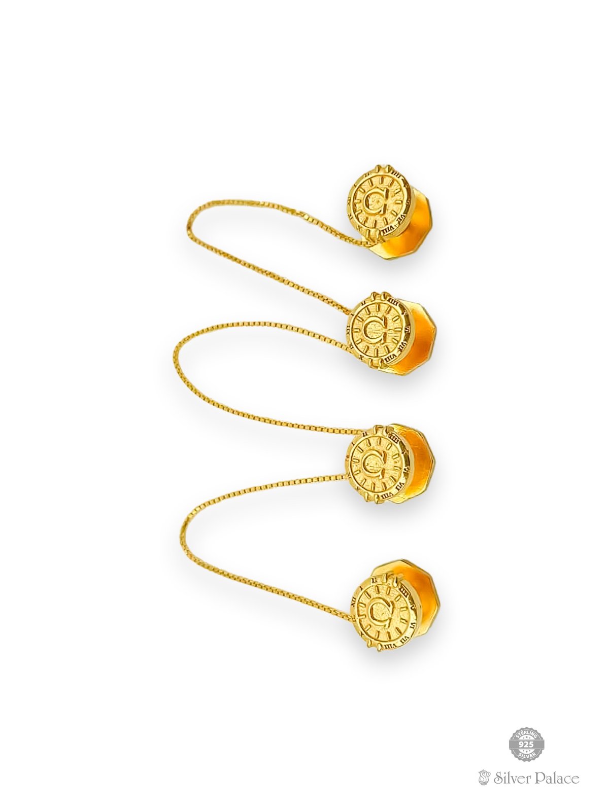 916 pure gold clock face kurta buttons 