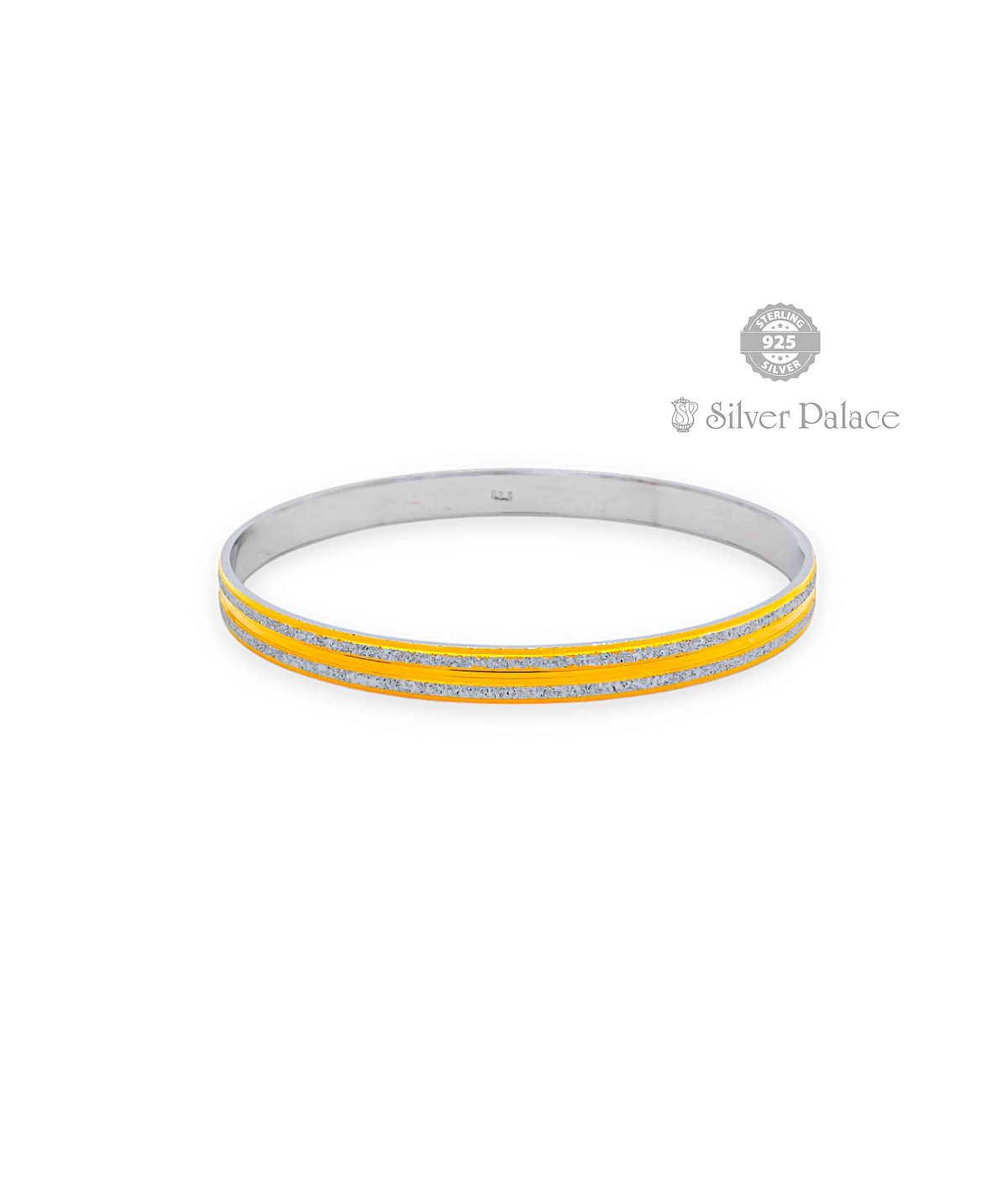 925 STERLING SILVER MAUVE COLLECTION GOLDEN POLISHED KADA FOR MEN
