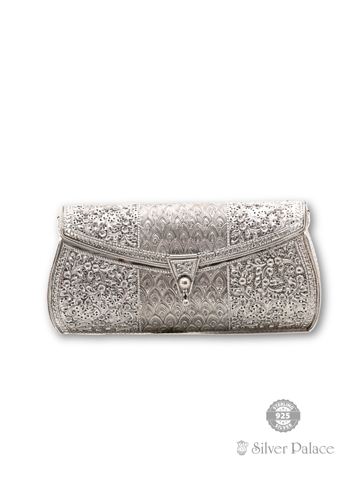 925 STERLING SILVER FLORAL DESIGN PARTY PURSE FOR GIRLS