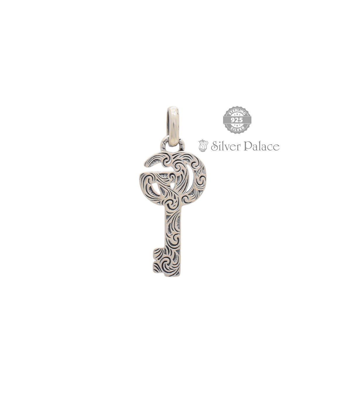925 OXIDIZED SILVER MAAN COLLECTION G PENDANT FOR MEN