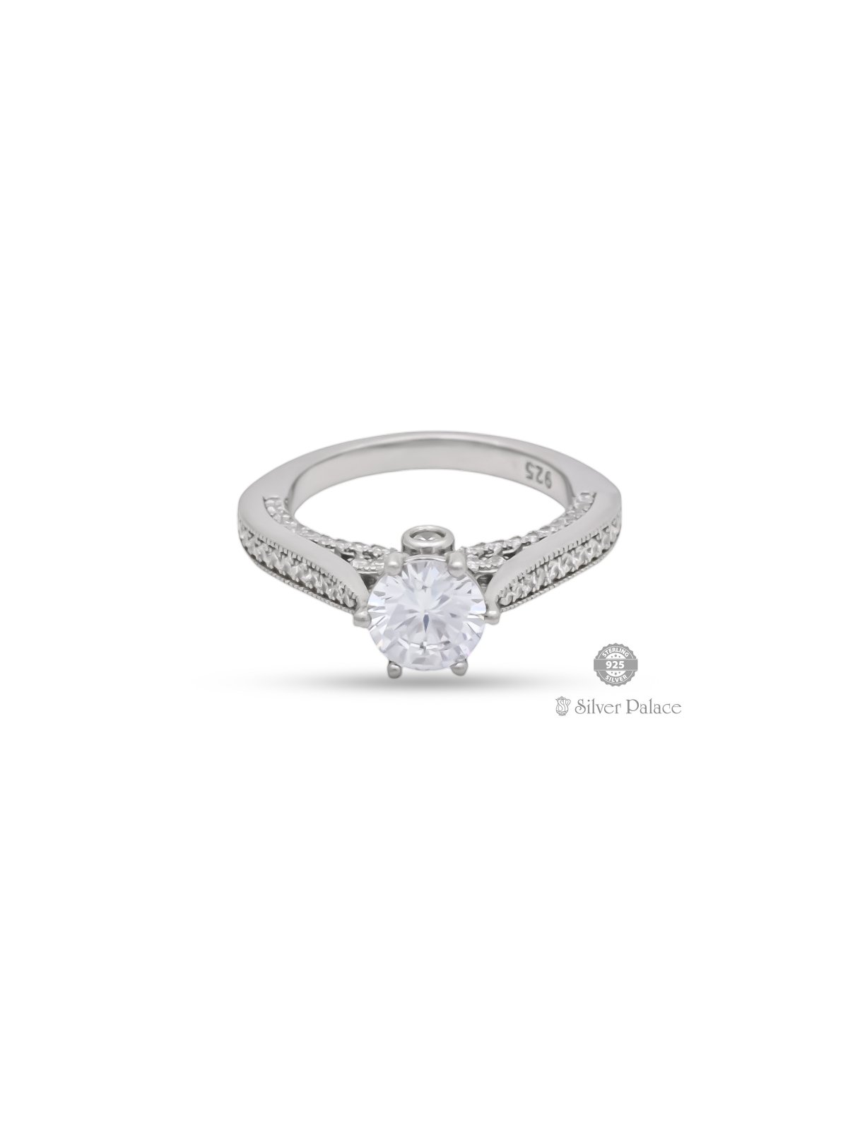 925 STERLING SILVER WHITE STONE RING FOR GIRLS PUYA COLLECTION 