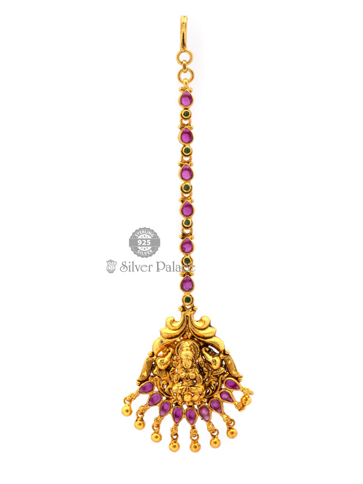 925 STERLING SILVER ANITE COLLECTION GOLD POLISHED LAKSHMI DESIGN NETTI CHUTTI FOR WOMEN