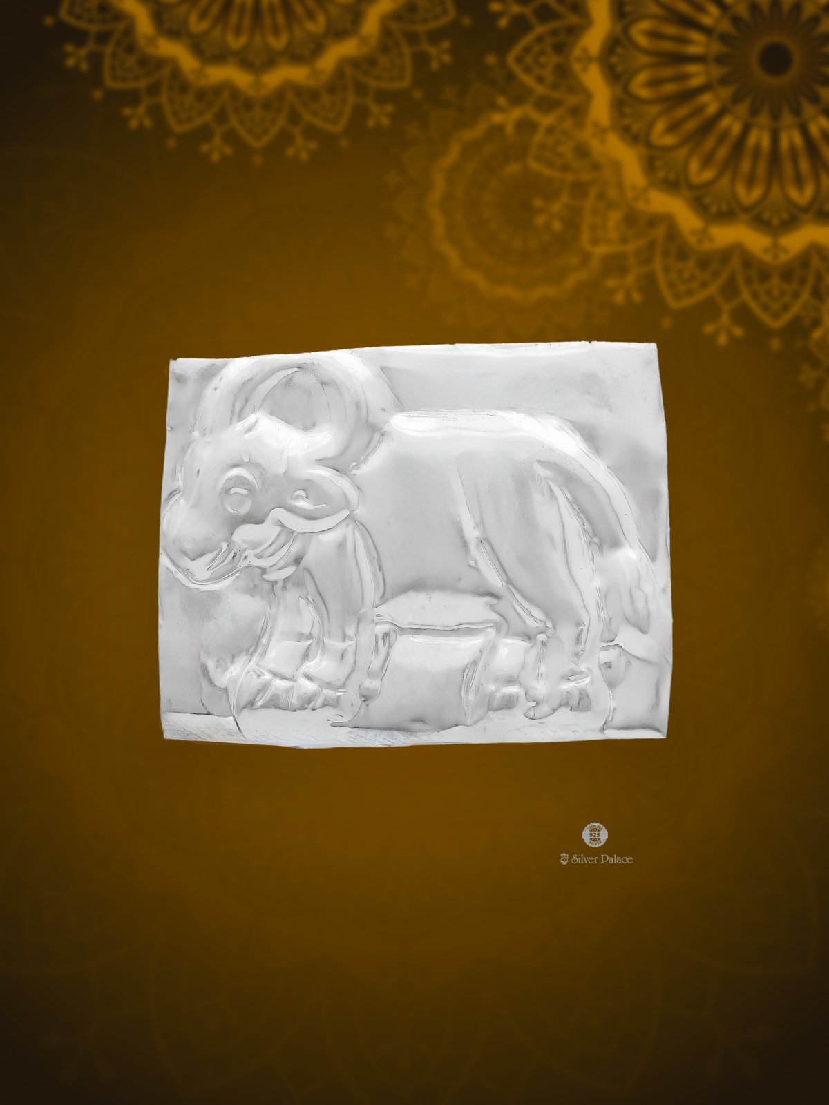 925 SILVER BULL SILVER SHEET FOR TEMPLE USE SHRI COLLECTION