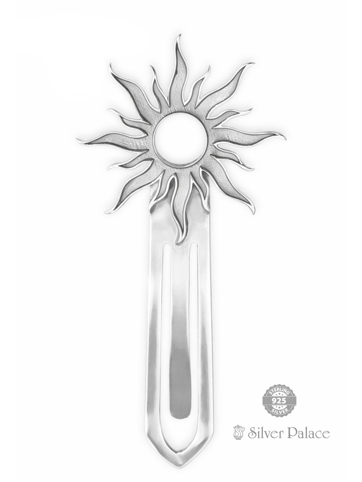925 STERLING SILVER SUN DESIGN BOOK MARK PIN 