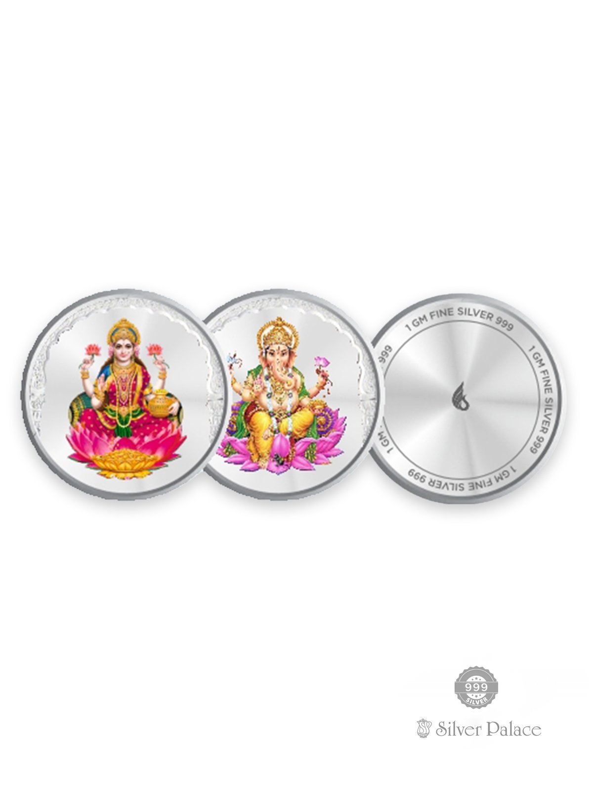 999 PURE SILVER LAKSHMI & GANESH COIN BOX 