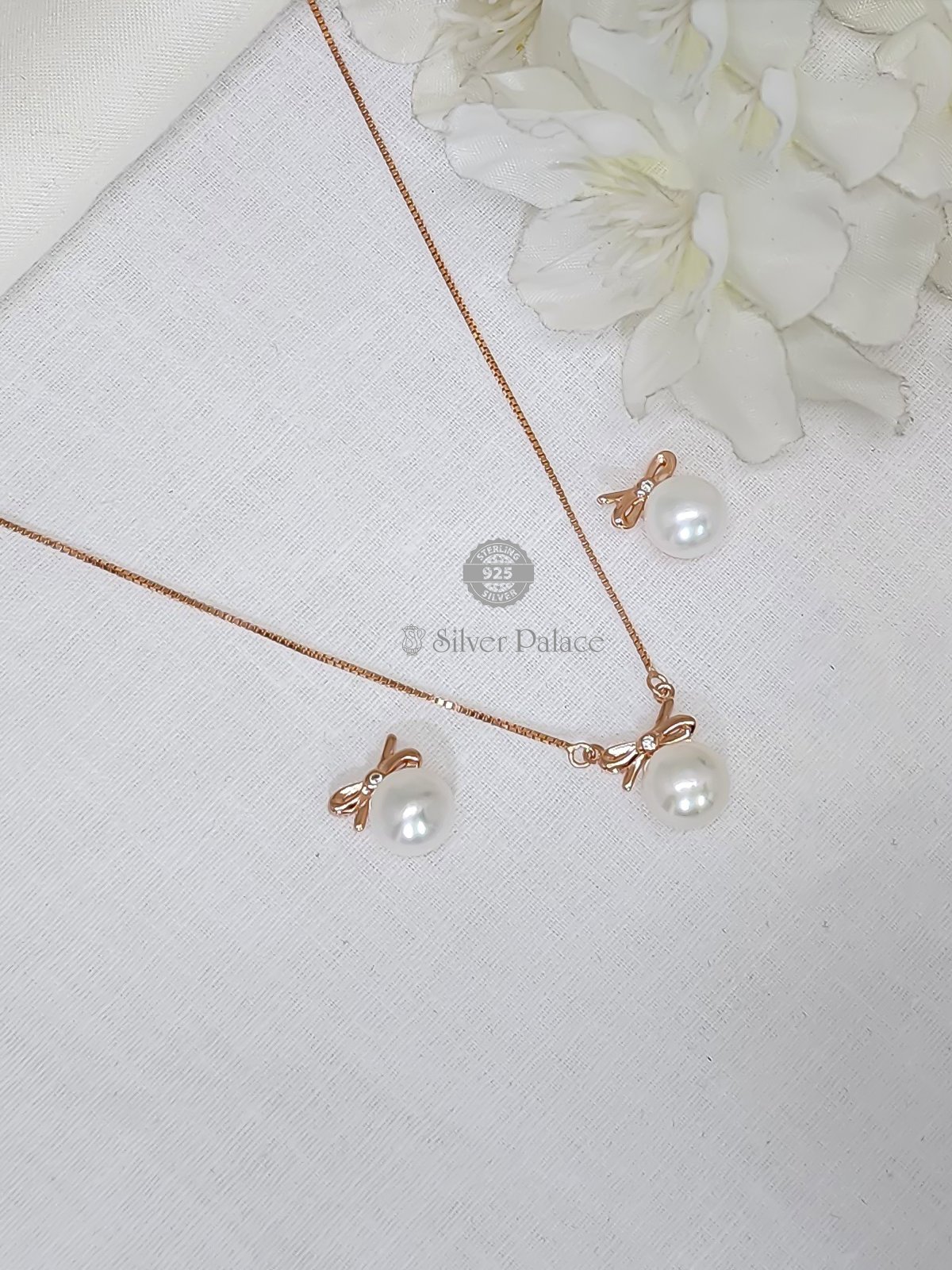 925 Silver Rose Gold Pendant For Women Girls Sheya Collection