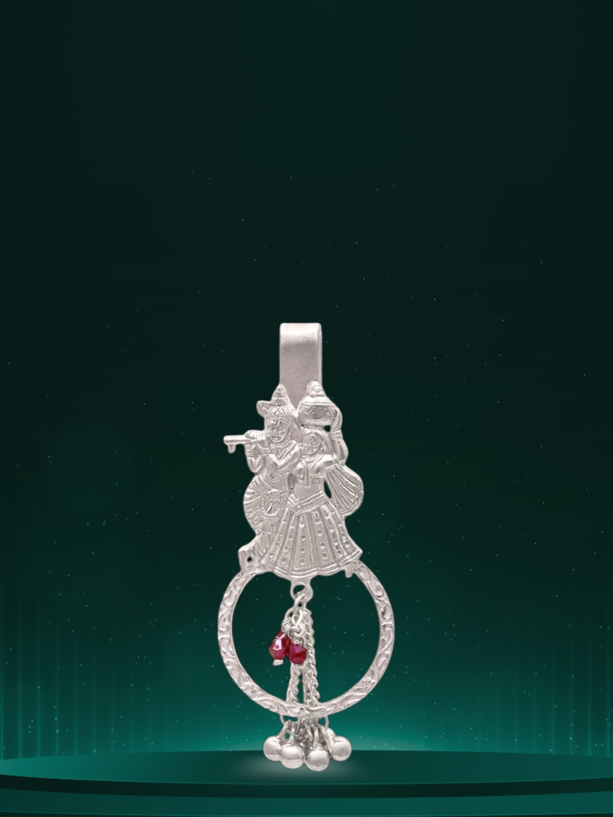 FINE SILVER RADHA KRISHNAN HIP KEY RINGS FOR WOMEN