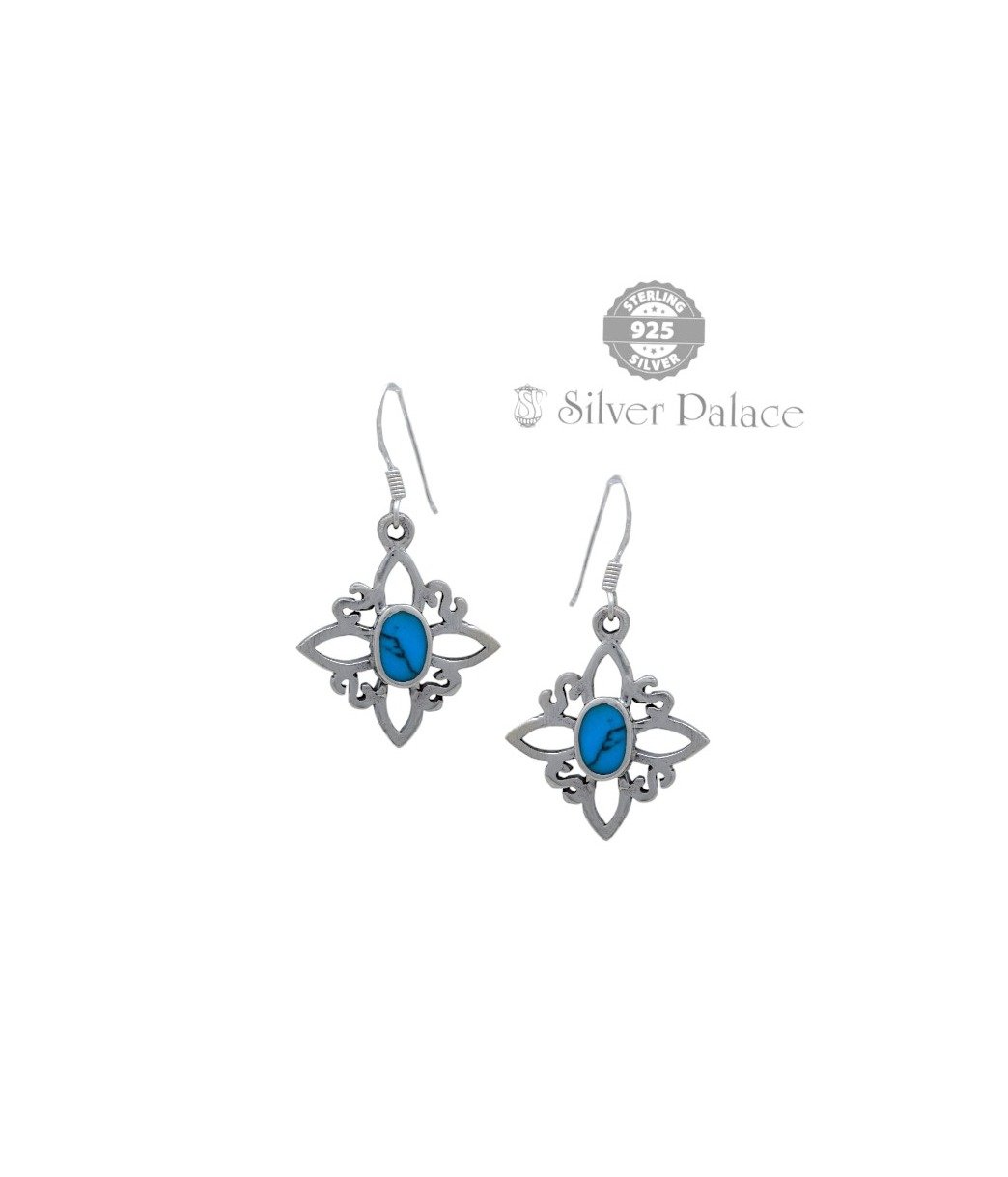 925 Silver Trishe Collection Blue Pearl With Fish Hook Earring Womens -  Silver Palace