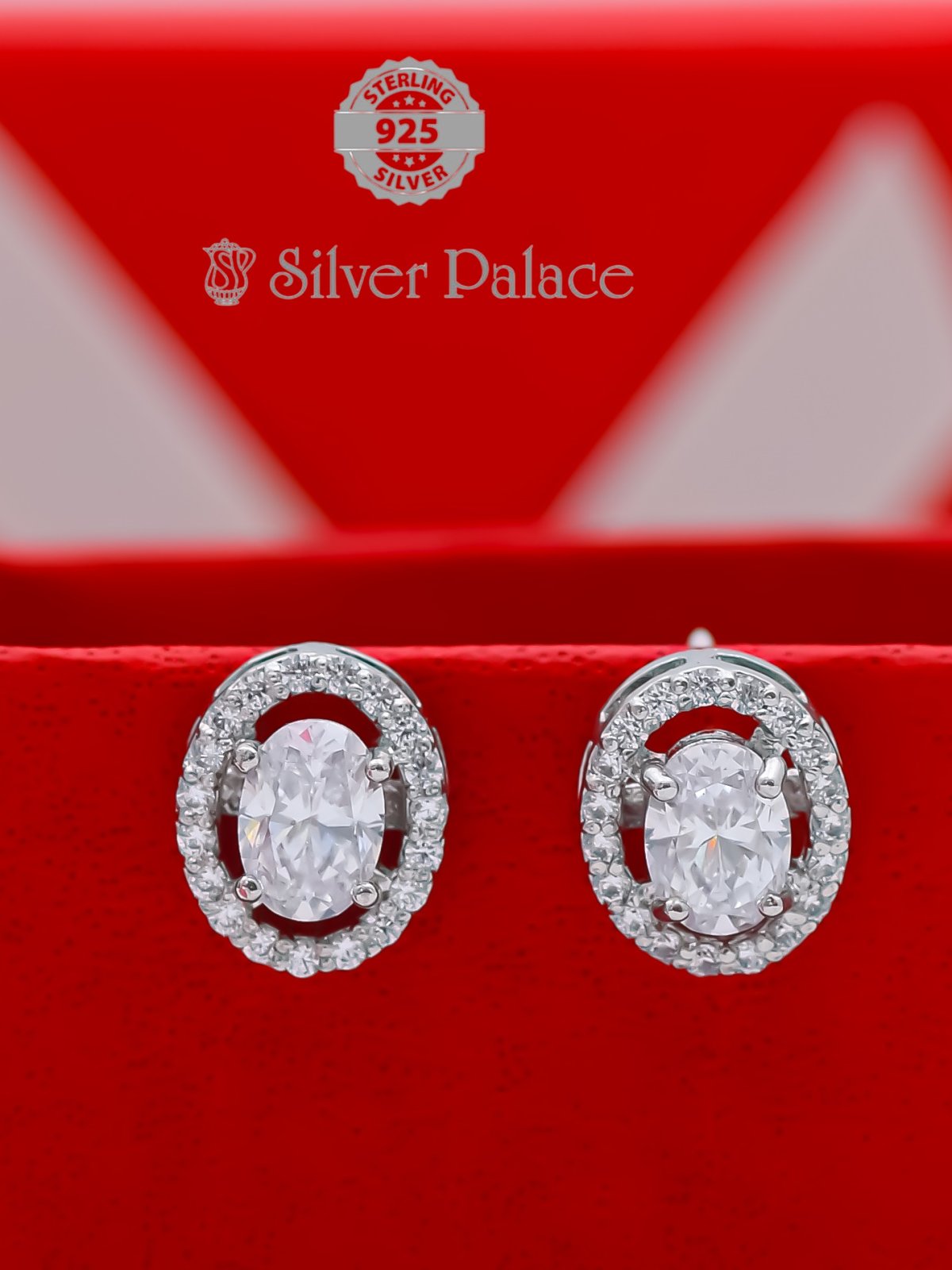 92.5 STERLING SILVER PUYA COLLECTION DIAMOND DESIGN EARRING FOR MOTHER