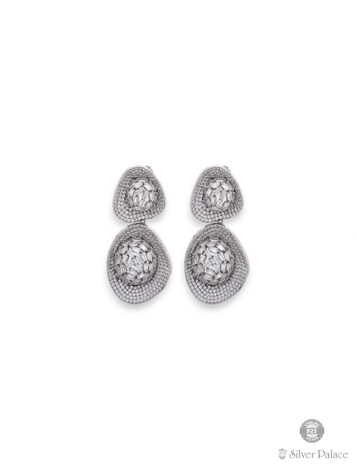 925 STERLING SILVER CUBIC ZIRCONIA EARRING FOR GIRLS PUYA COLLECTION 