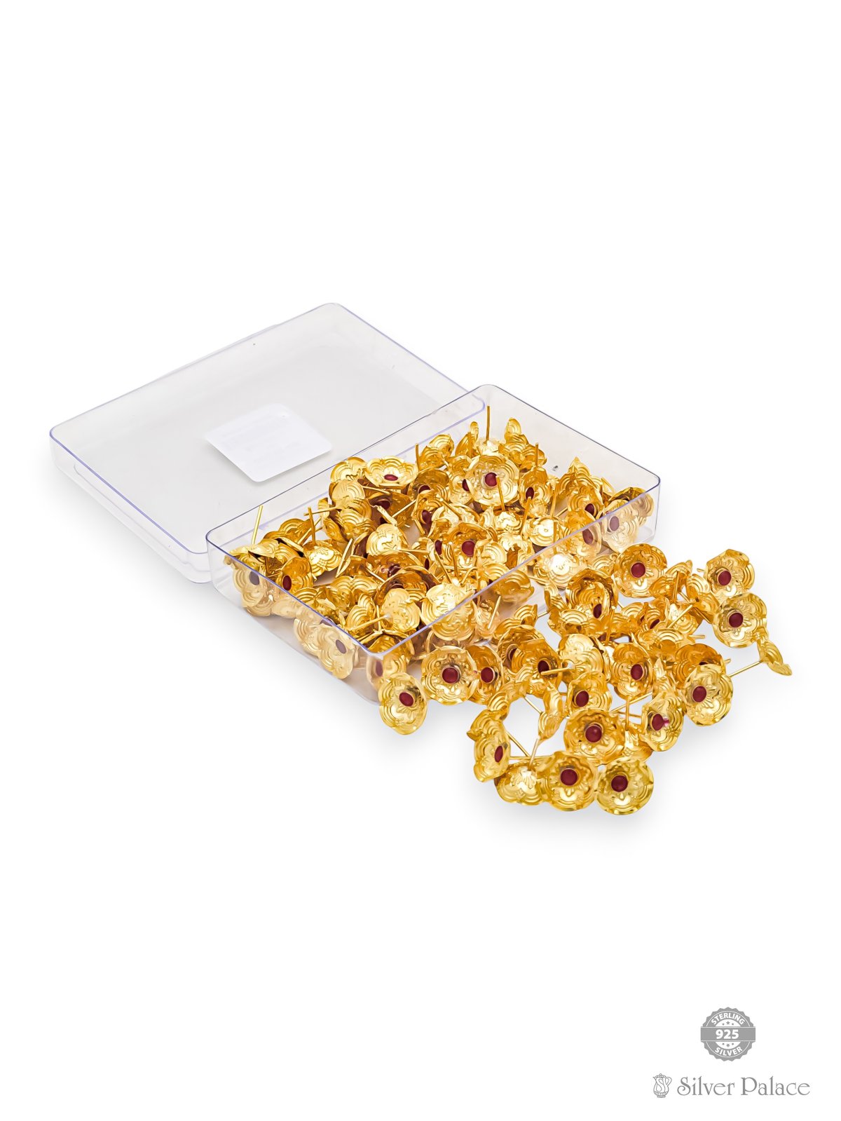 925 SILVER GOLD POLISHED JASMINE FLOWER FOR POOJA USE 