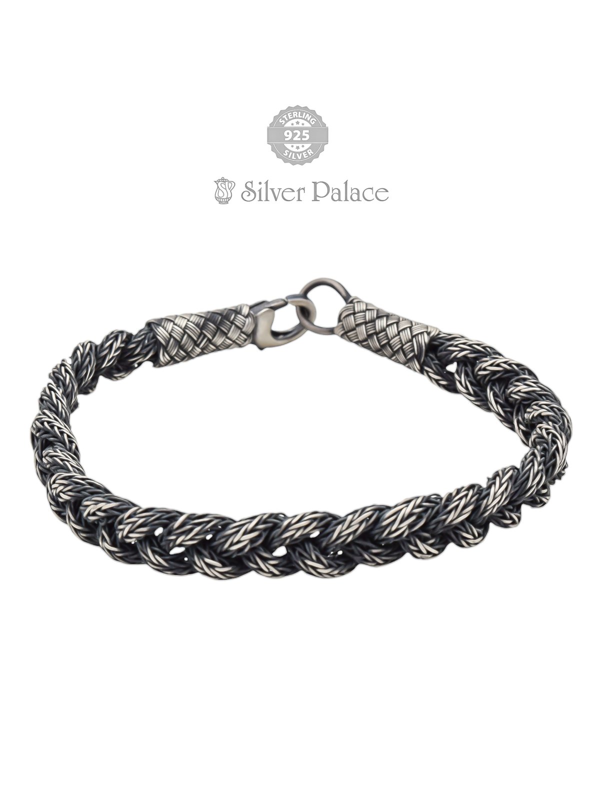 925 oxidised silver thread not design bracelet for women bhava collection 