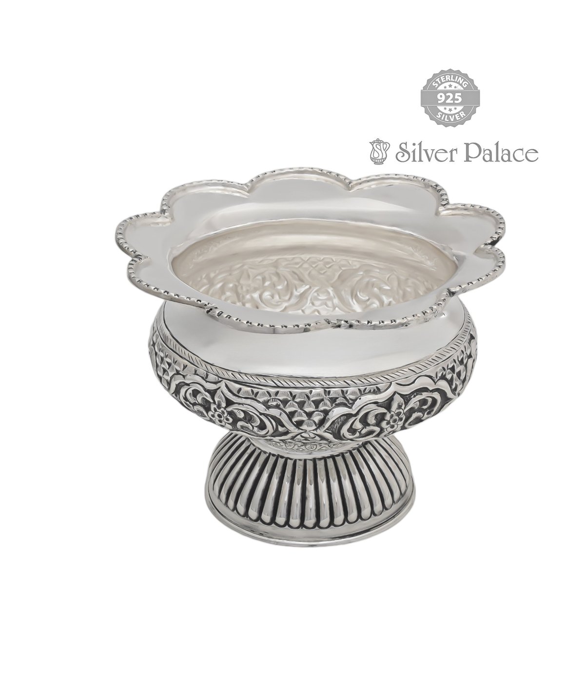 925 OXIDISED SILVER HAND CRAFTED BOWL FOR POOJA PURPOSE