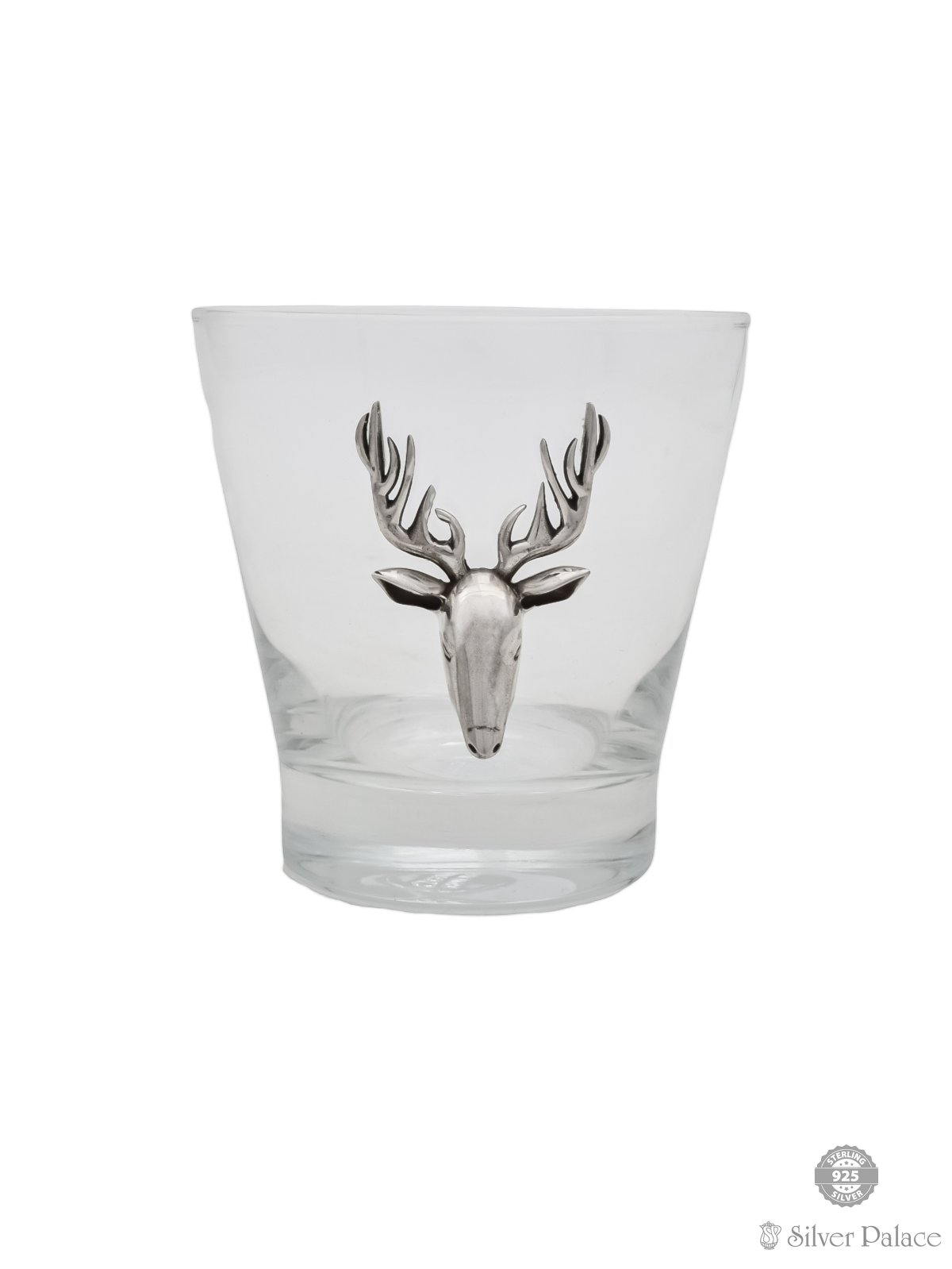 925 SILVER DEER HEAD MOTIF WINE GLASS FOR LUXURY GIFTING CLUB COLLECTION