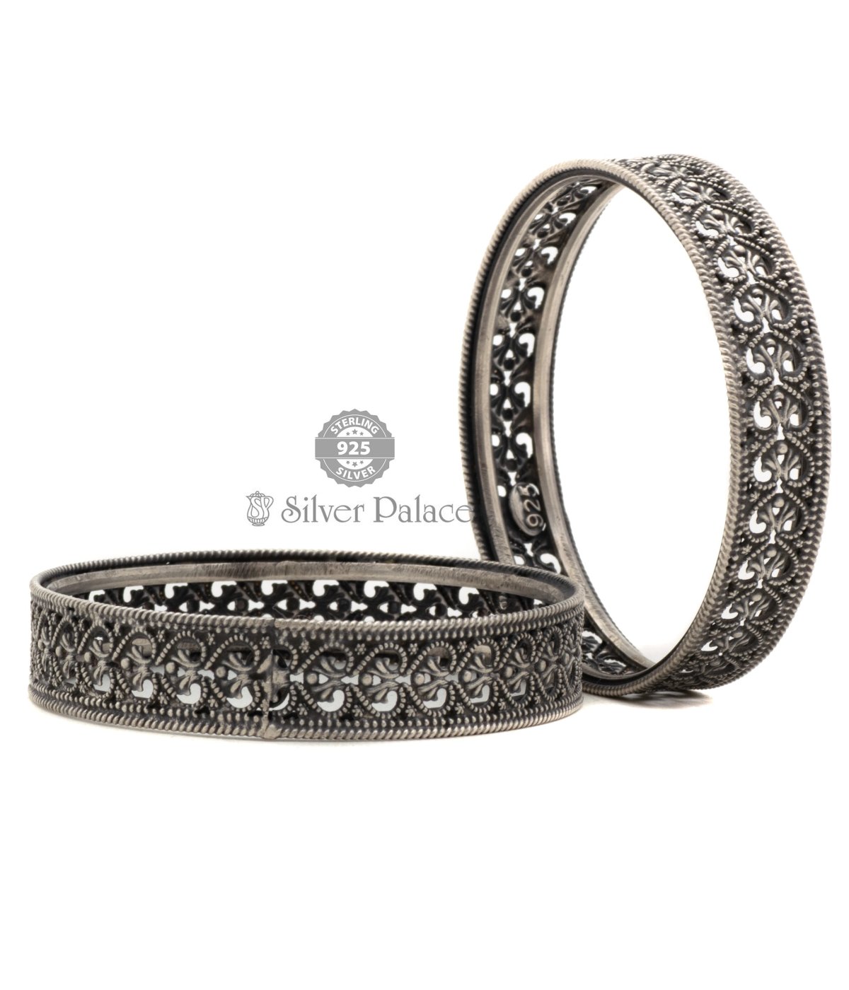 925 OXIDISED SILVER TRADITIONAL BANGLE FOR GIRLS AND WOMENS 