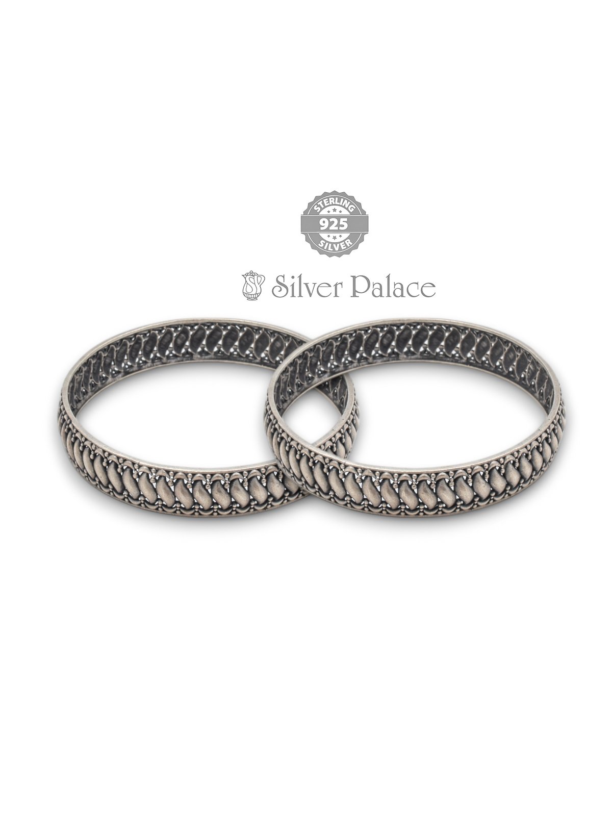 925 Oxidised Silver Trishe Collection Eternal Bangle For Women