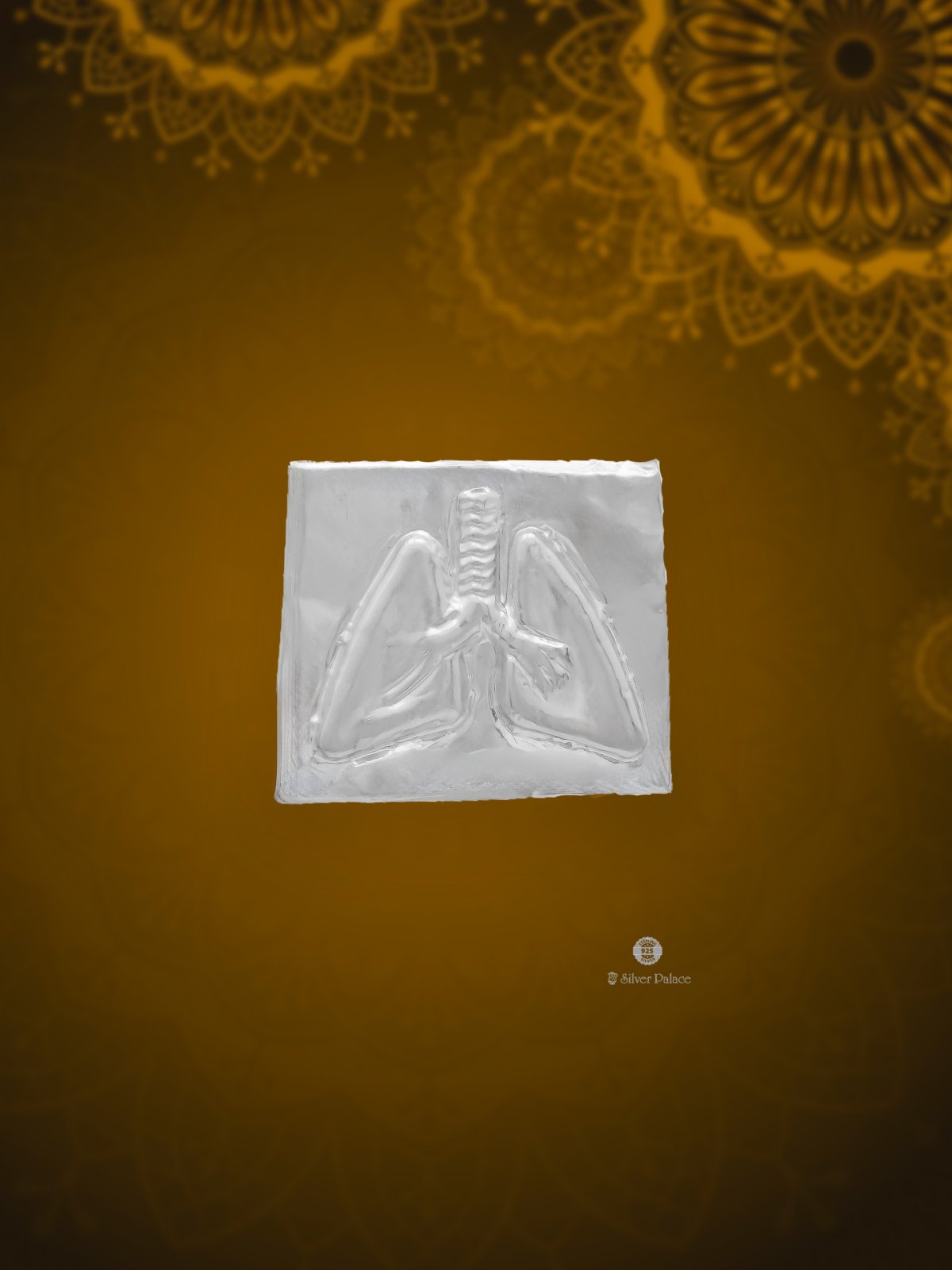 925 SILVER HUMAN LUNGS SILVER SHEET FOR RITUAL USE SHRI COLLECTION 