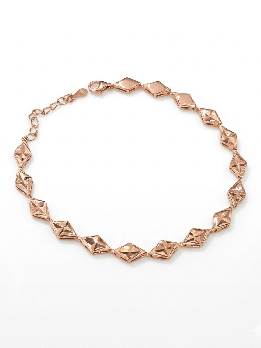 925 SILVER ROSE GOLD SILVER, GOLD POLSHED BRACELET FOR WOMEN SHEYA COLLECTION