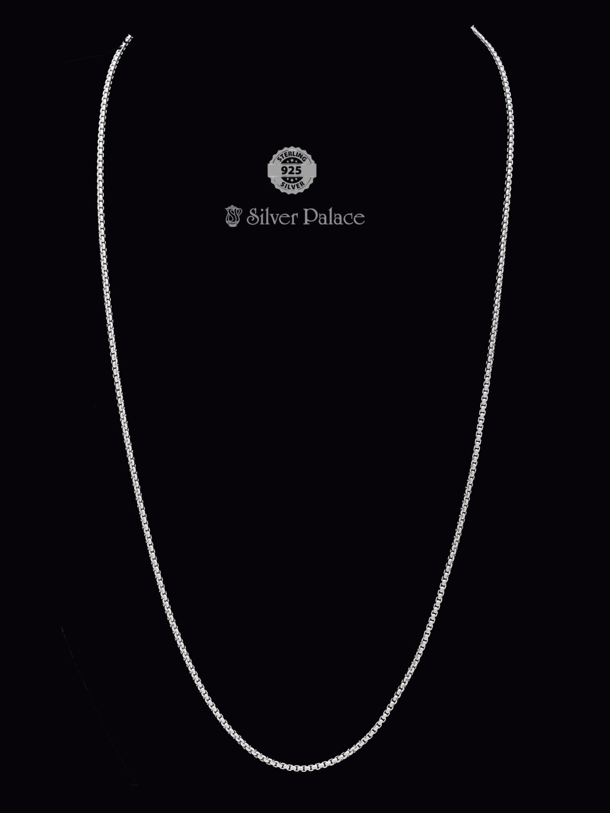 925 Silver Box Design Length Chain For Kids Mauve Collection