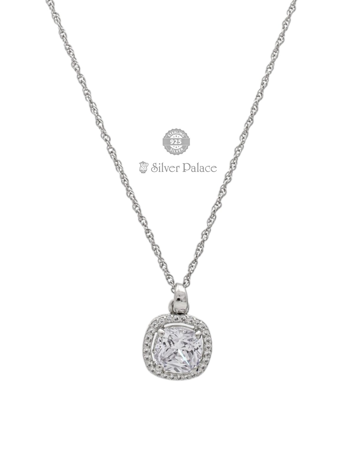 925 Sterling Silver Puya Collections Cz Stone Chain Sets For Girls