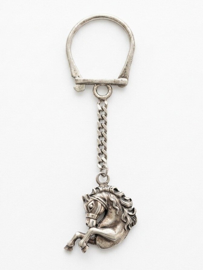 925 SILVER OXIDISED MENS KEYCHAIN