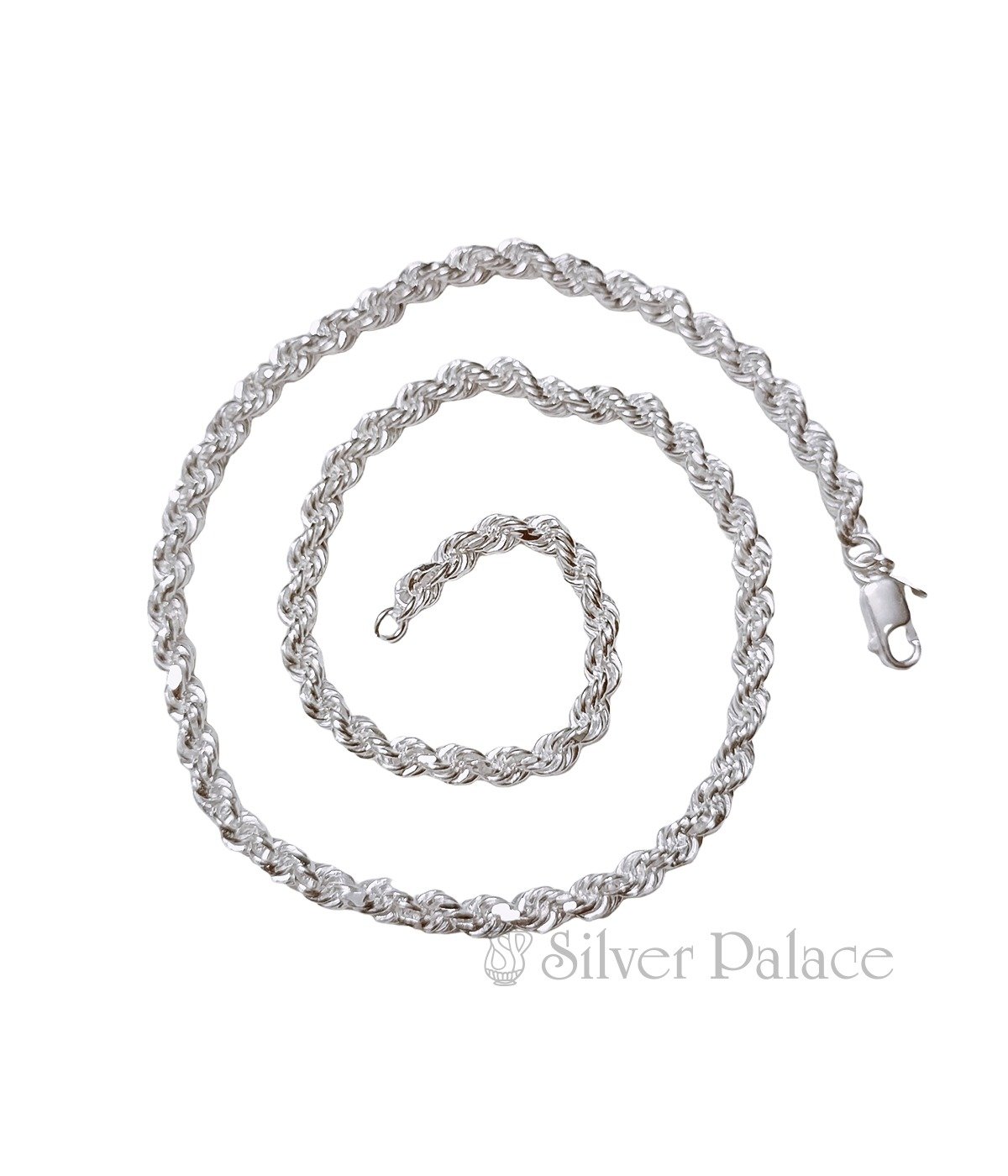 TWISTED DESIGN SILVER CHAIN FOR MEN