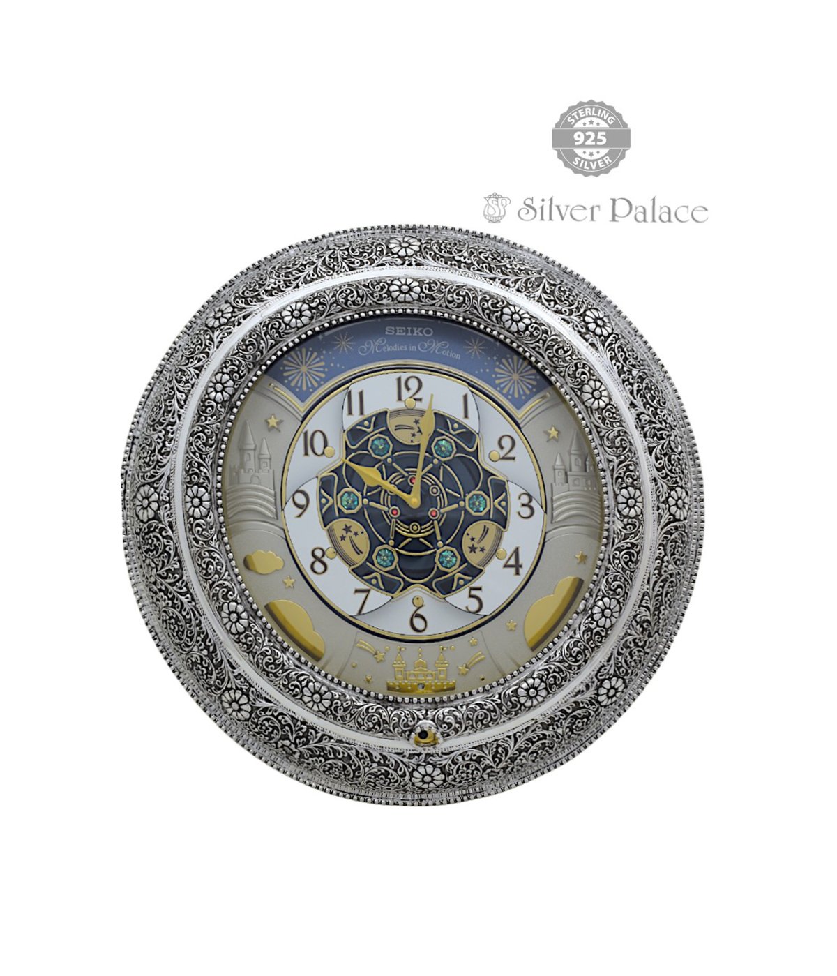 925 Pure Silver Antic MAD Watch For Home Decoration