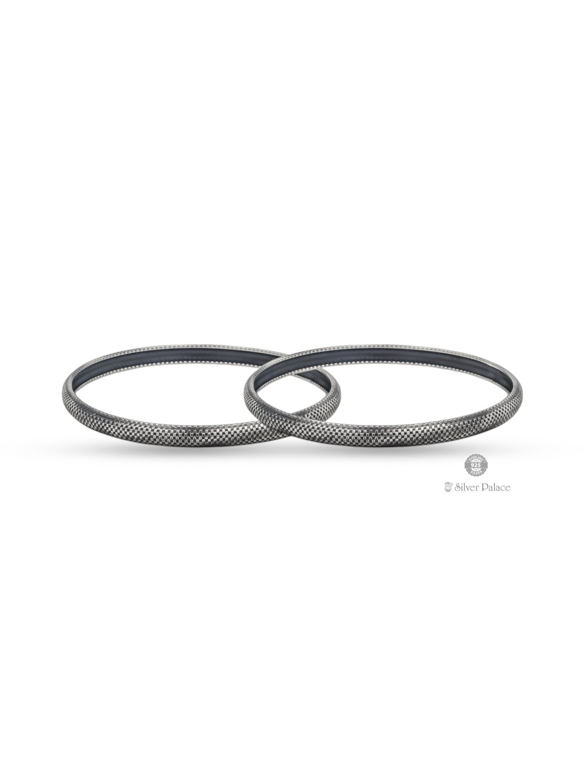 925 OXIDISED SILVER DOTTED PATTERN BANGLES FOR LADIES BHAVA COLLECTION 