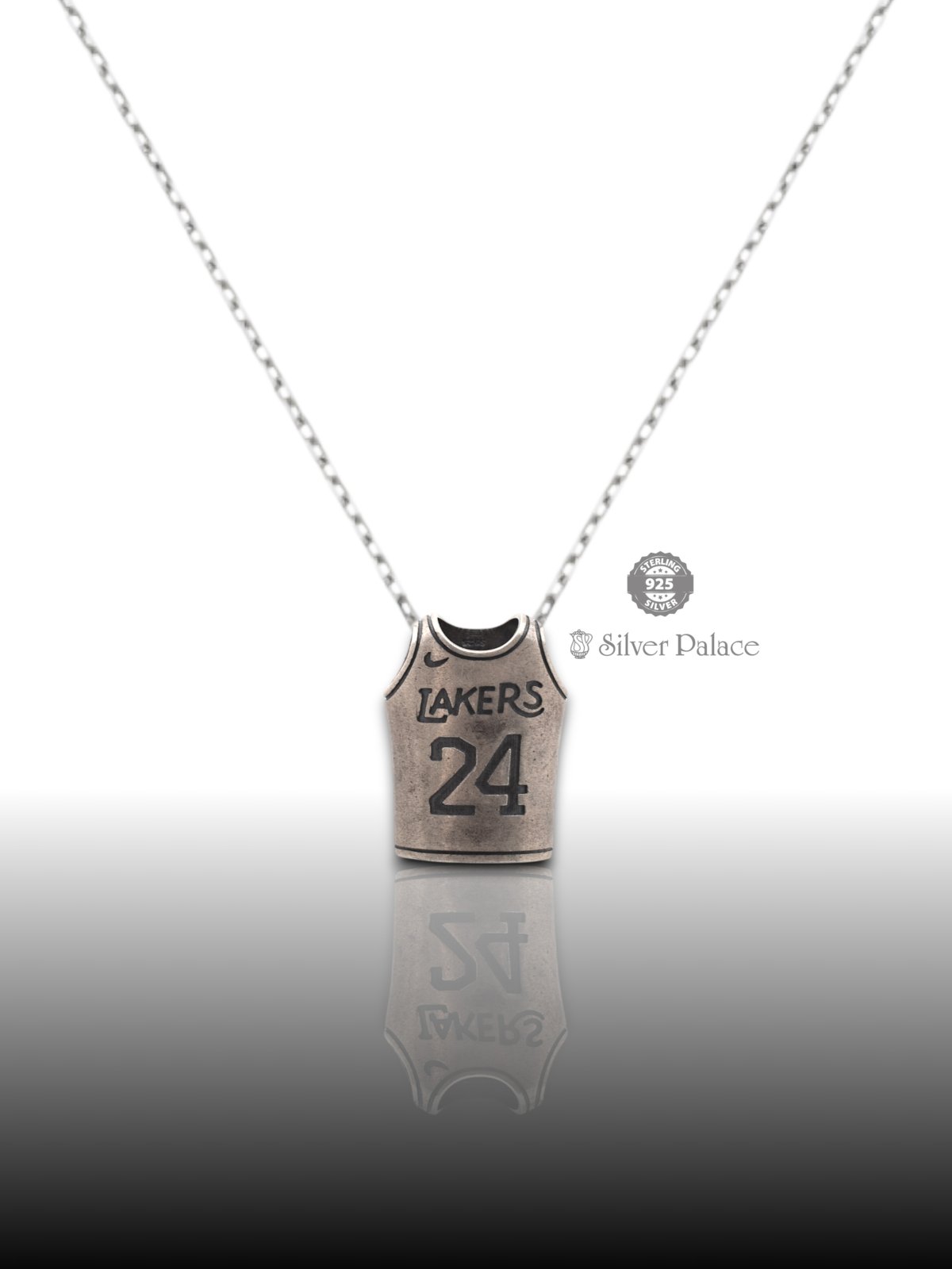 925 STERLING SILVER MAAN COLLECTION LAKERS JERSEY PENDANT FOR MEN