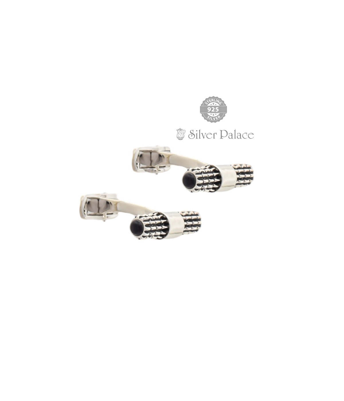 925 STERLING SILVER FANCY DESIGN CUFFLINK FOR MEN VEER COLLECTION