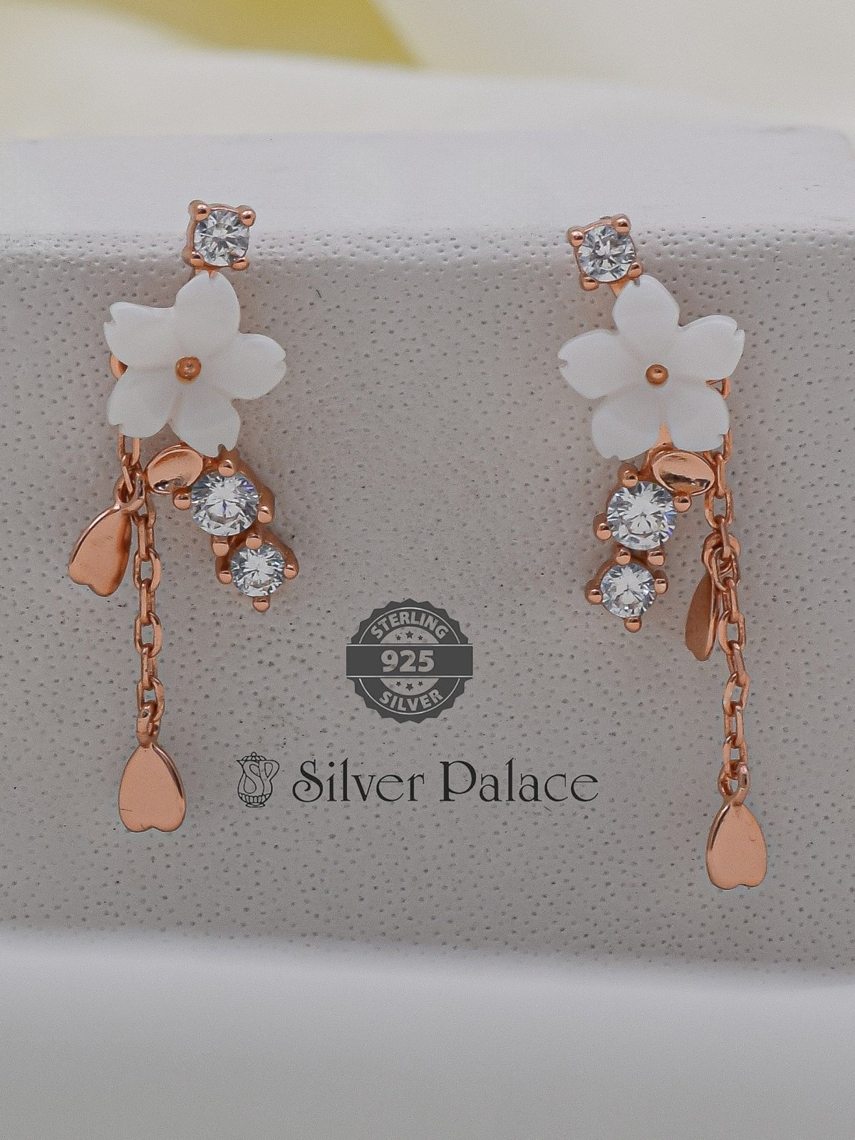925 PURE SILVER CZ STONE EARING FOR WOMEN SHEYA COLLECTION