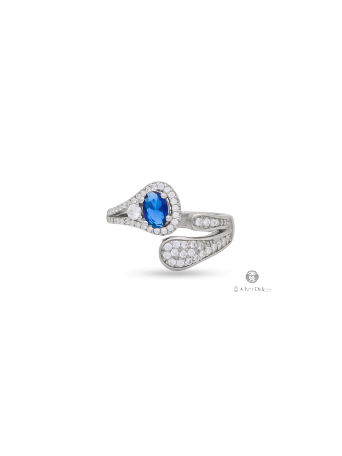 925 STERLING SILVER BLUE STONE RING FOR LADIES PUYA COLLECTION 