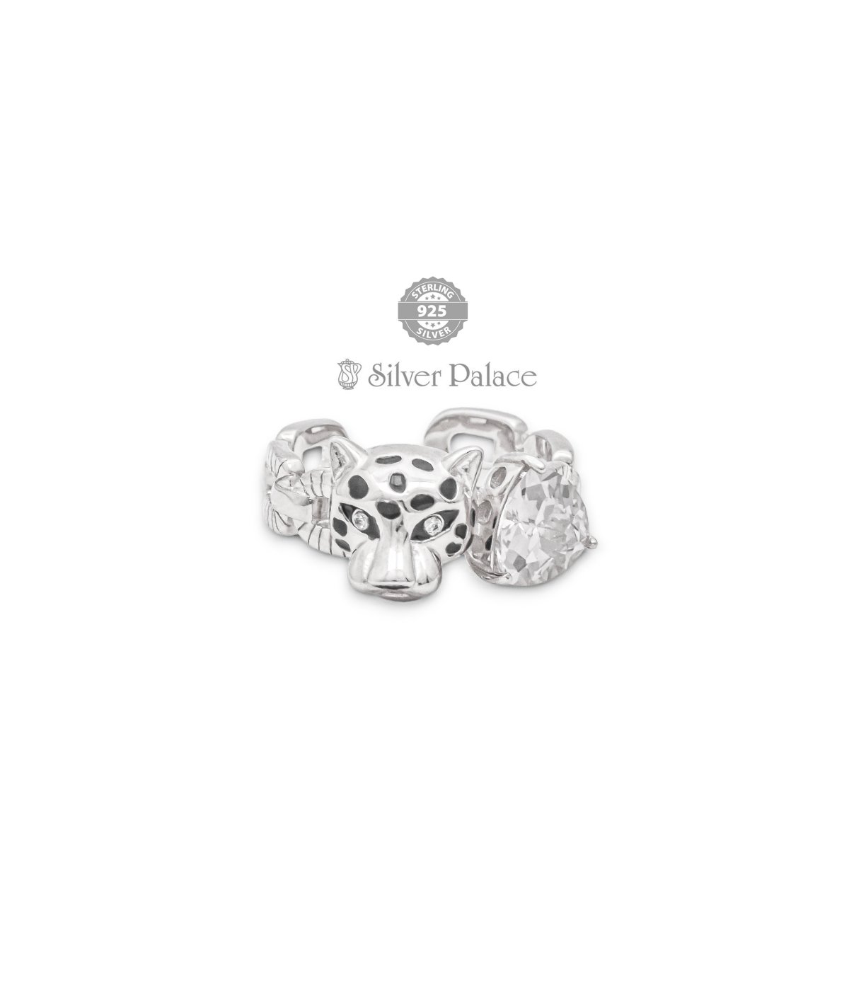 92.5 STERLING SILVER FANCY CHEETAH RING FOR WOMEN'S