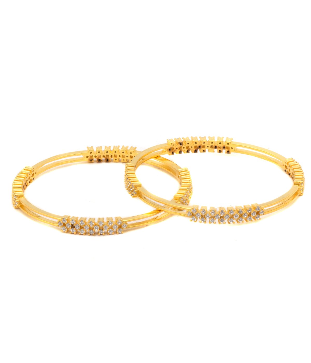 92.5 GOLD POLISH GLORY STONE BANGLES FOR GIRLS AND WOMENS
