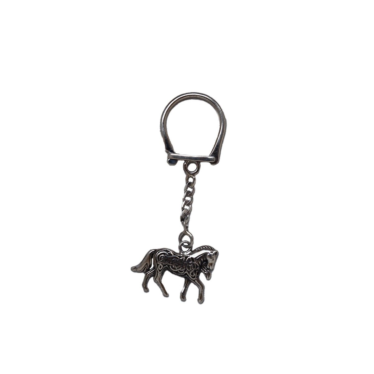 92.5 PURE SILVER HORSE KEYCHAIN