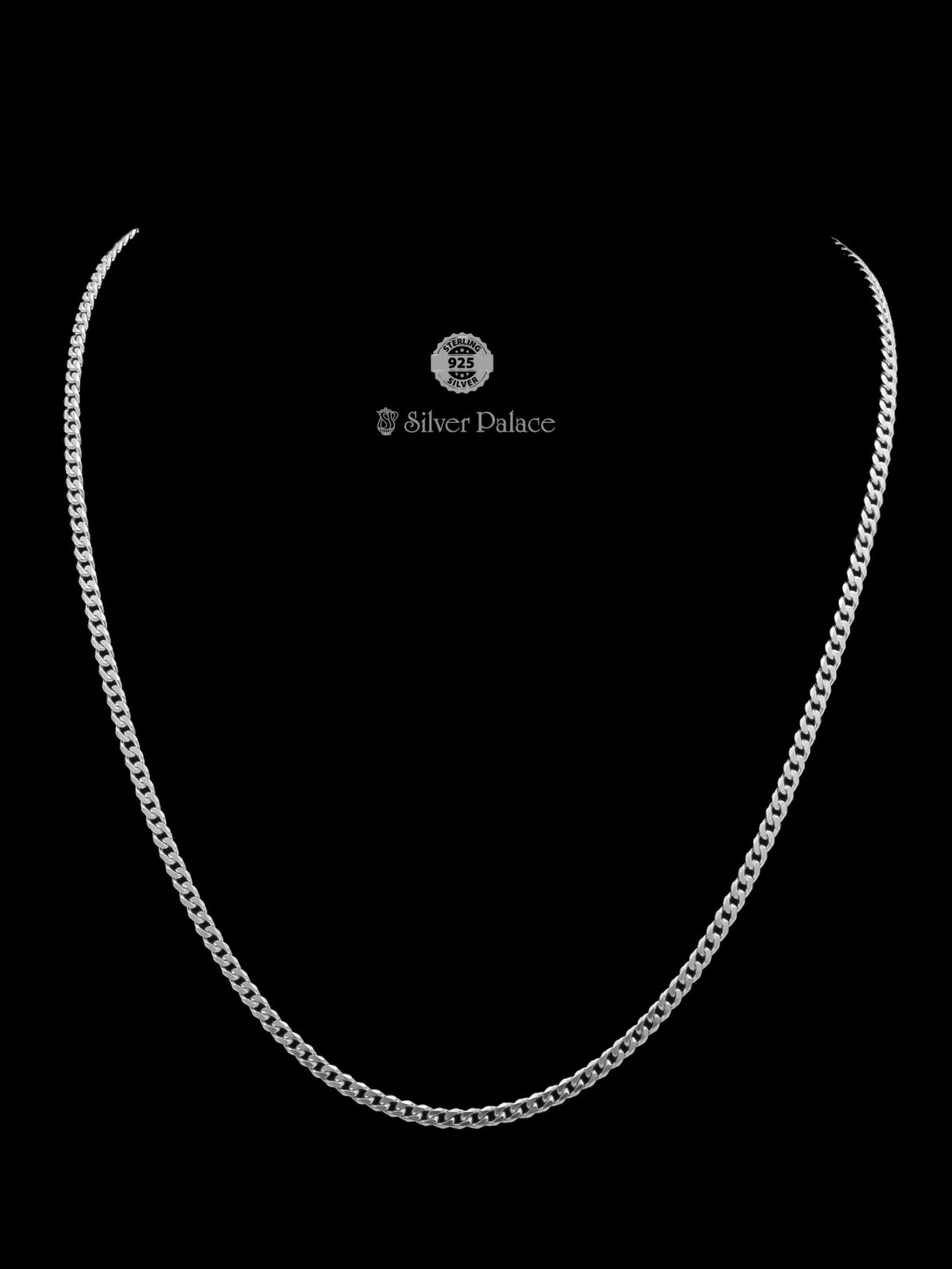 925 Sterling Silver Small Size Cuban Link Chain For Mens Mauve