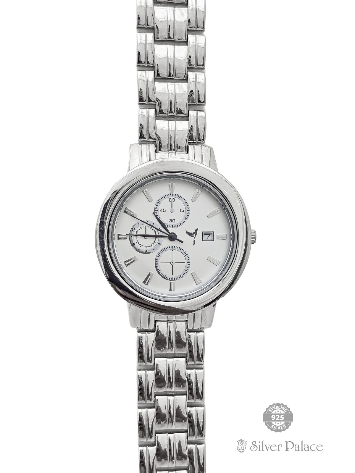 925 STERLING SILVER STICK TYPE DIAL WATCH FOR MENS