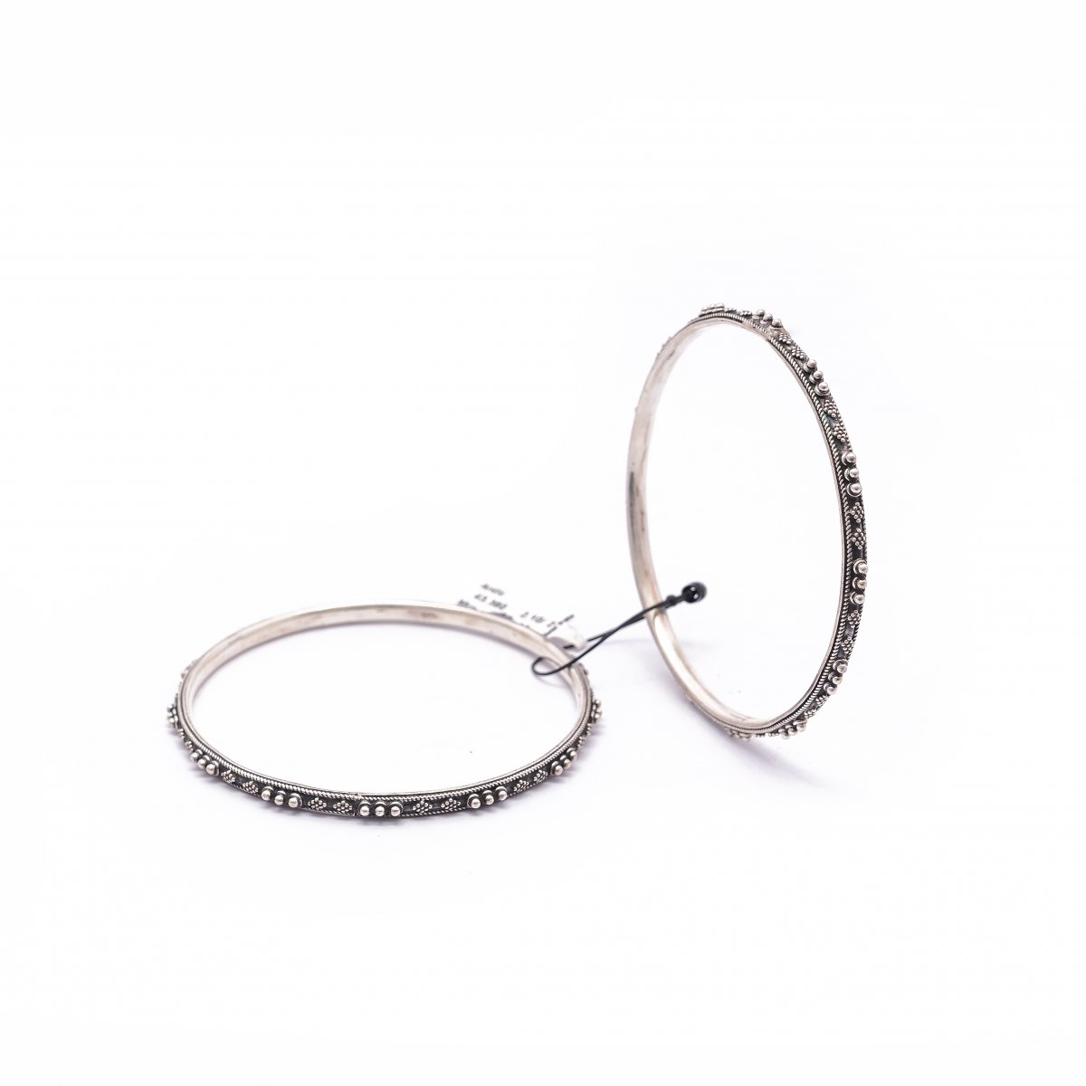 925 OXIDISED SILVER BANGLE FOR GIRLS 
