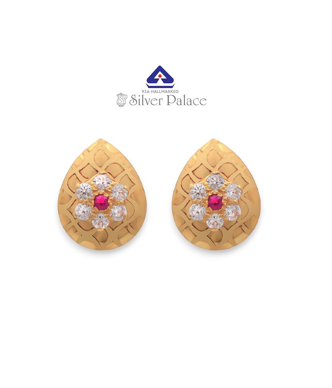 KANCHE COLLECTION 916 PURE  GOLD EARRINGS  FOR GIRLS